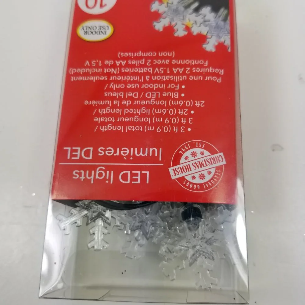 Star Christmas Clear Led string of lights need AA Batteries